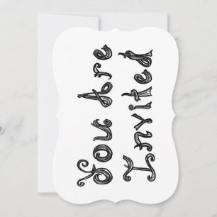 You Are Invited Fabric Font Letters Invite