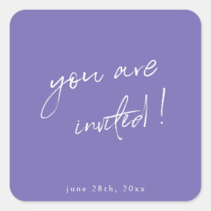 You are Invited Graduation Sticker in Violet