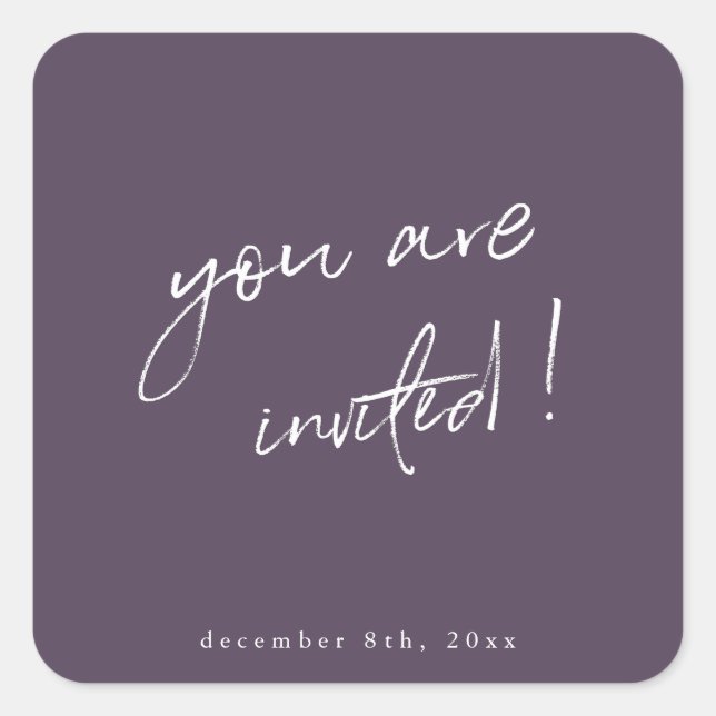 You are Invited Holiday Sticker (Front)