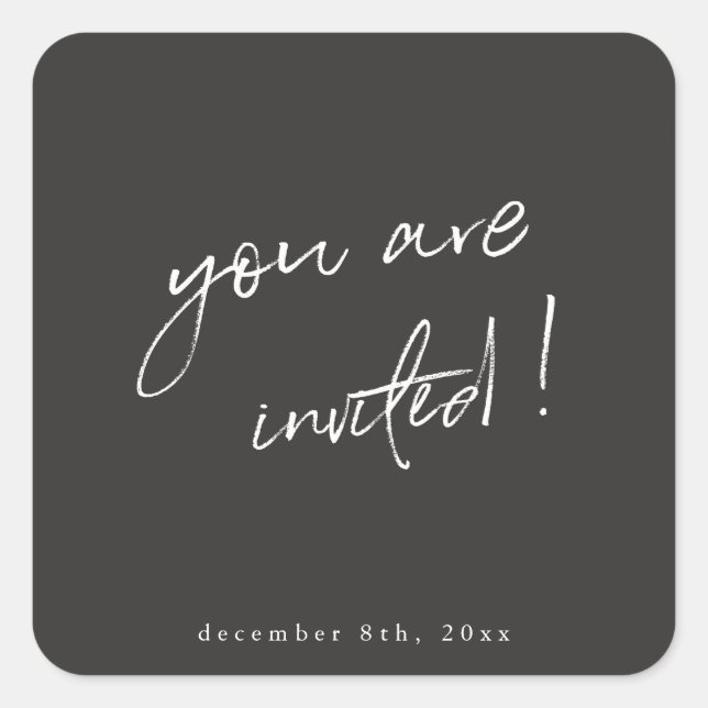 You are Invited Holiday Sticker (Front)
