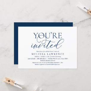 You Are Invited, Modern Bridal Shower Party Invita Invitation