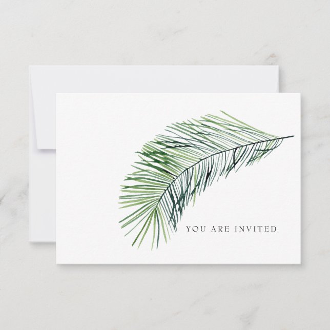 You are Invited Simple Tropical Wedding Website  Invitation (Front)