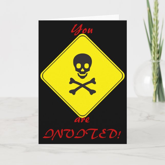 You are INVITED Skull and Bones DANGER Invitation (Front)