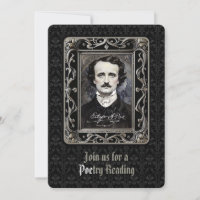 You Are Invited to a Poetry Reading Poe Halloween