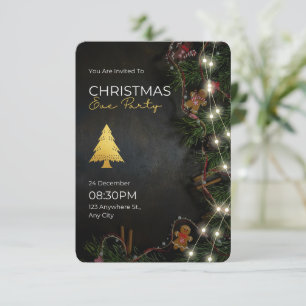 You are Invited to Christmas Eve Party Greeting Card