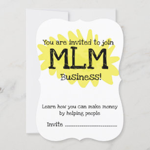 You are invited to join MLM business opportunity Invitation