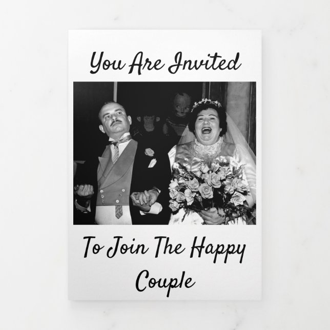 You Are Invited... To Join the Happy Couple Tri-Fold Announcement (Cover)