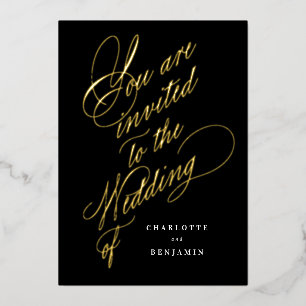 You Are Invited To Our Wedding Black Background
