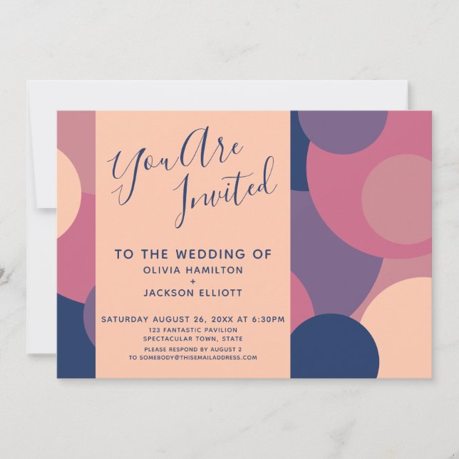 You Are Invited to the Wedding Colourful Circles Invitation (Front)