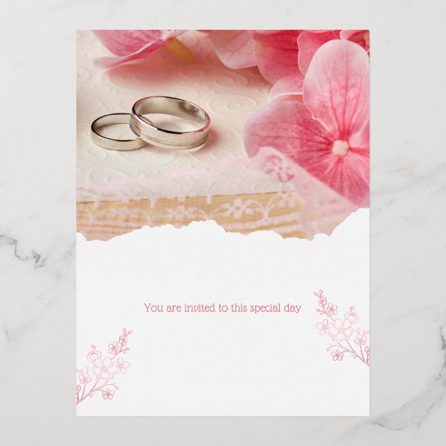 You are invited to this special day foil invitation postcard (Front)
