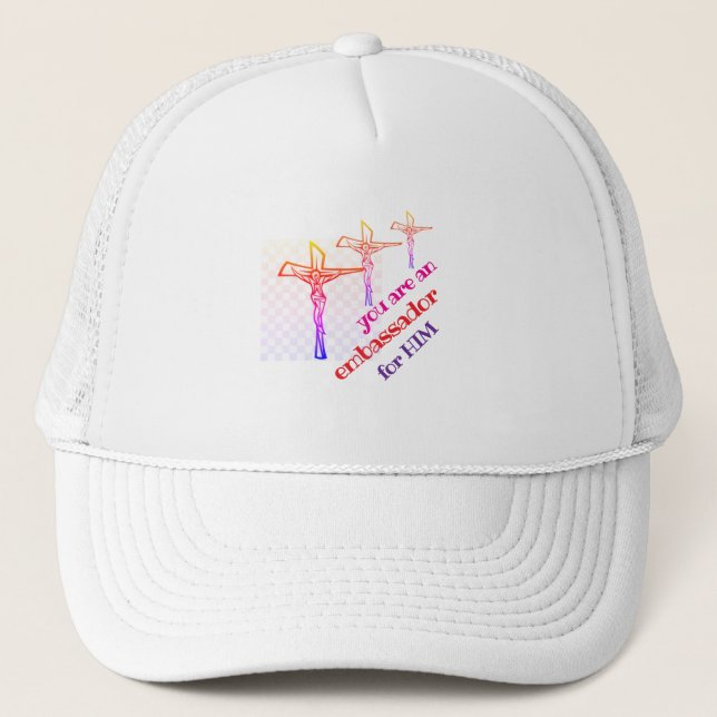 You are Jesus' Ambassador Tote Trucker Hat (Front)