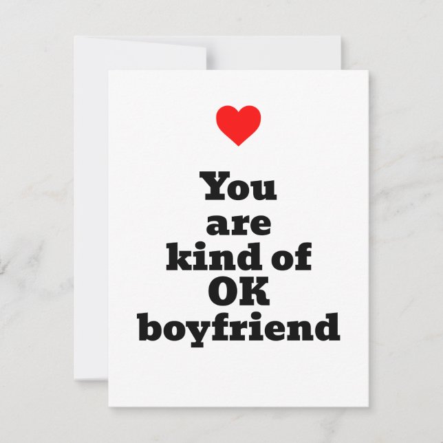 You are kind of OK Valentine's Day Card (Front)