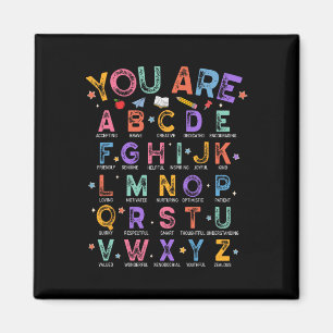 You Are Letters Alphabet Learn Abcs Boy Girl Readi Magnet