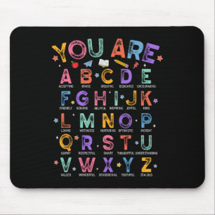 You Are Letters Alphabet Learn Abcs Boy Girl Readi Mouse Mat