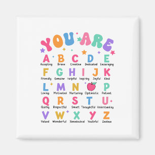 You Are Letters Alphabet Learn Abcs Inspiration Te Magnet