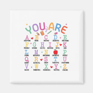 You Are Letters Alphabet Learn Abcs Inspiration Te Magnet