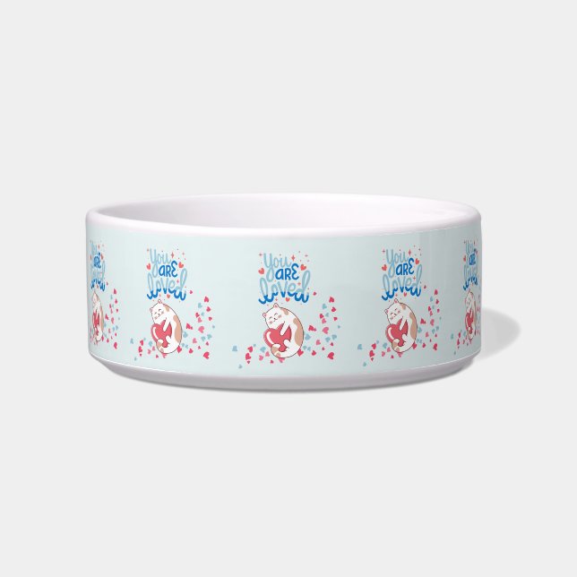 You Are Loved Cats Bowl (Front)