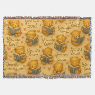 You Are Loved – Cozy Bear Throw Blanket for Kids