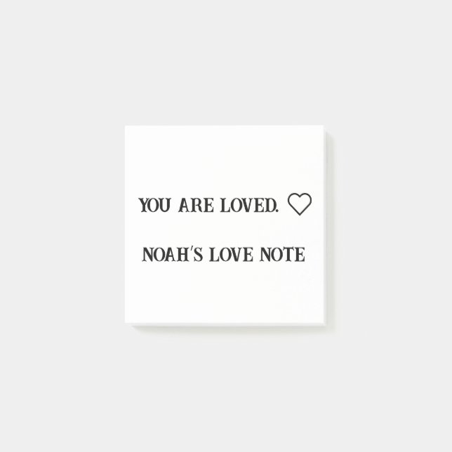 You Are Loved – Custom Affirmation Sticky Note  (Front)