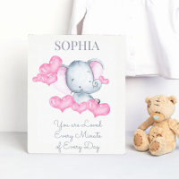 You are Loved Cute Baby Girl Elephant Personalised