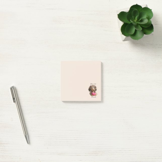 You Are Loved – Cute Dachshund Sticky Notes  (Office)