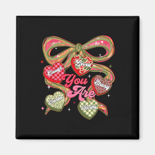 You Are Loved Enough Valentine Camo Coquette Bow G Magnet
