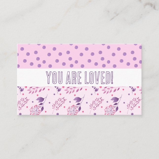 You Are Loved Floral Valentine's Day Enclosure Card (Front)