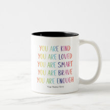 You Are Loved Fun Rainbow Positive Affirmations  T