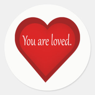 You Are Loved Heart Affirmative Sticker