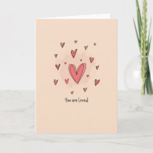 You Are Loved Hearts Card