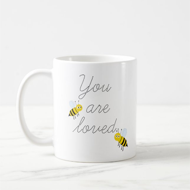 You Are Loved Honey Bees Coffee Mug (Left)