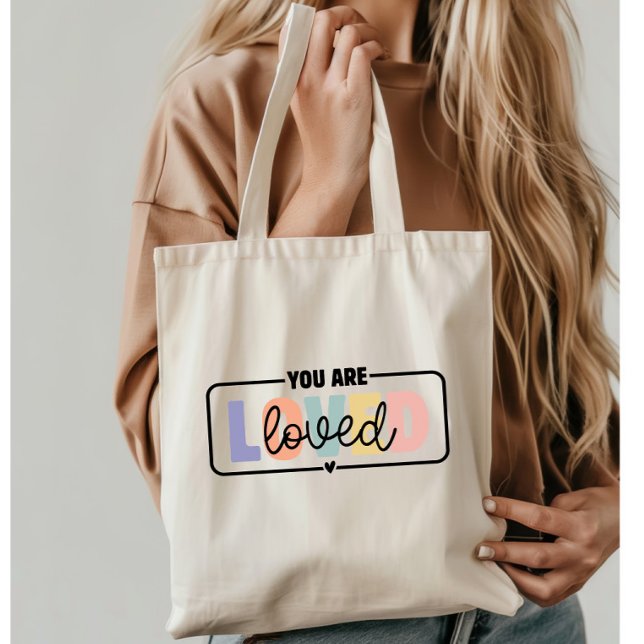 You are Loved Mental Health Quote Tote Bag (Creator Uploaded)