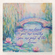 You Are Loved Monet Inspired Coaster