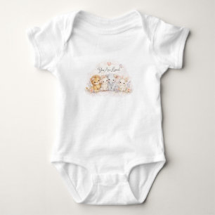You Are Loved Nursery Animals – Gender Neutral Des Baby Bodysuit