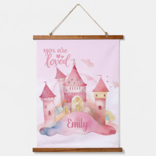 You are Loved Palace Pink Cloud customisable Hanging Tapestry