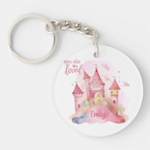 You are Loved Palace Pink Cloud customisable Key Ring