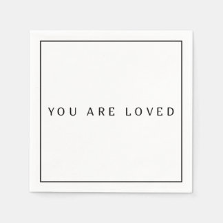 You are loved Paper Napkins, Standard Cocktail Napkin