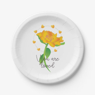 You are loved  paper plate