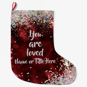 You are Loved Personalised Large Christmas Stocking