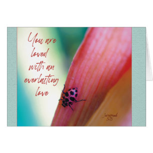 You are loved  Pink ladybug Parakaleo note card