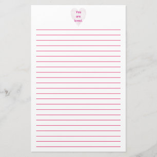 You Are Loved Pointillism Heart Lined Stationery