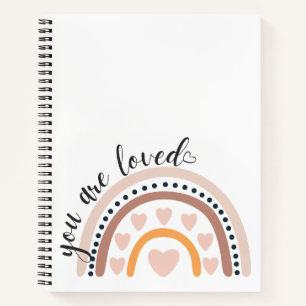 You are Loved Rainbow Notebook Gift