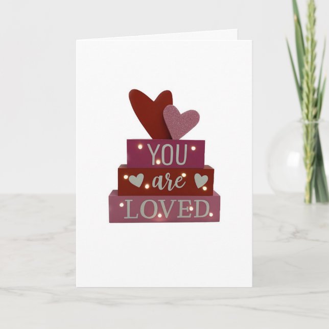 **YOU ARE LOVED*** ROMANTIC CHRISTMAS CARD (Front)