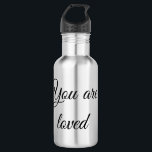 You are loved sun motivation quote mindful blessed 532 ml water bottle<br><div class="desc">Design</div>