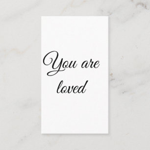 You are loved sun motivation quote mindful blessed business card