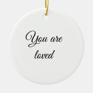 You are loved sun motivation quote mindful blessed ceramic tree decoration