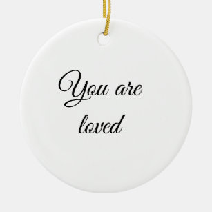 You are loved sun motivation quote mindful blessed ceramic tree decoration