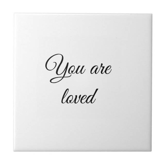 You are loved sun motivation quote mindful blessed tile (Front)