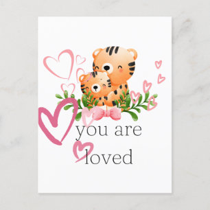 You are Loved Tiger postcard