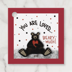 You are Loved Valentine Love Bear Favour Tags